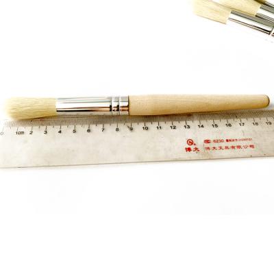 China Arts Drawing Bristle Painting Tools Professional Hog Bristle Brush High Quality Artist Brush for sale