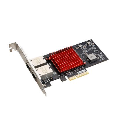 China Server X550-T2 PCIe3.0-4X 10G/5G/2.5G/1G RJ45 LAN Card Supporting Five Network Speeds 10GBase-T Ethernet Network Card for sale