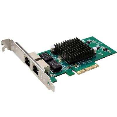 China PCIe 4x 1G E1G42ET Gigabit Server Adapter 2port 10/100/1000Mbps Desktop Dual Port Network Card with Intel I82576 Small Board for sale