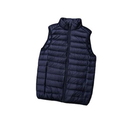 China Men's Black Winter Lightweight Casual Sleeveless Waterproof Down Coats Stripper Jackets Outdoor Down Coats for sale