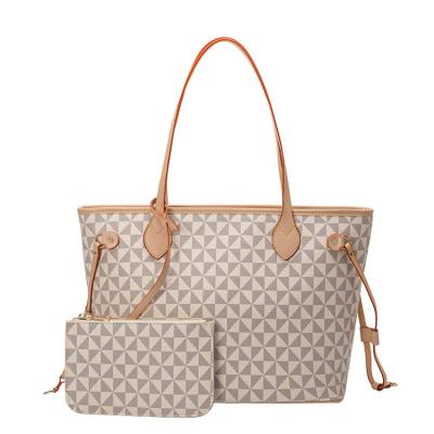 China 2022 High Quality Designer Totes Soft Shoulder Bag Neverfull Style Tote Bags Casual Plaid Print Luxury Bag Designer Purse And Handbags F for sale