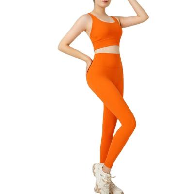 China Women's 2022 Soft Stretch Comfort Gym Seamless Wide Waist Breathable Athletic Sports Crac! crack! carry the set for sale