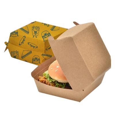 China Wholesale Custom Printing Recyclable Hamburger Box Hamburger Wrapping Box Art Paper Box For Hamburger Wrapping Paper, 1000 Pieces Wrapping Paper Accept for sale