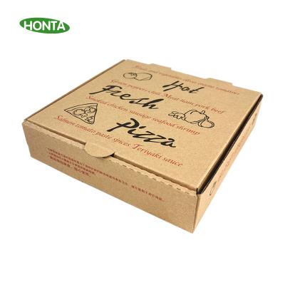 China Wholesale Recycled Materials Pizza Box Package Carton Custom Logo Design Printed Packing Bulk Pizza Box for sale