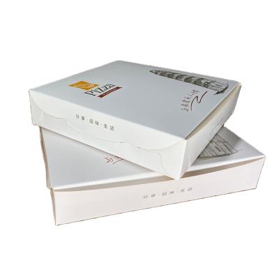 China Recycled Materials Free Sample 10 12 14 16 Inch White Cardboard Pizza Box For Bakery Store for sale