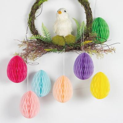 China Eco-friendly Disposable Party Decorations Decor Cheap Colorful Bunnu Egg Easter Paper Balls for sale