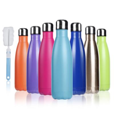 China Sustainable Manufacturing Cola Shape Insulated Stainless Steel Water Bottle For Travel Camping for sale