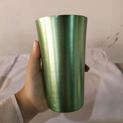 China Interesting Custom Aluminum Tumbler Reusable Drinking Cups Bright Anodized Color Viable for sale