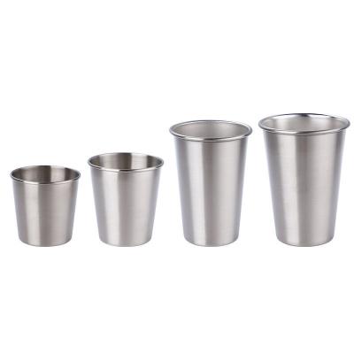 China Sustainable Logo Stainless Steel Cup Stackable Stainless Steel Pint Mug 350ml Custom Water Tumbler for sale