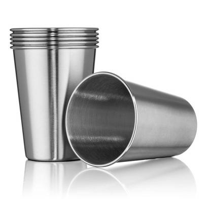 China Disposable Single Wall Stainless Steel 10oz/16oz/20oz Pint Cup for sale