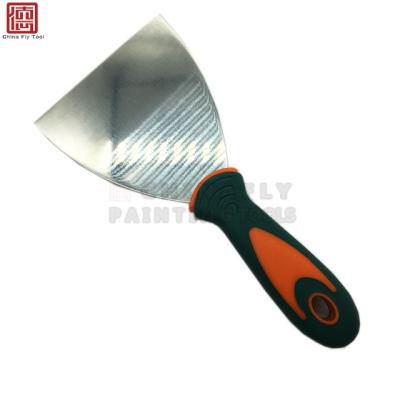 China Good Quality Stainless Steel Rubber Mirror Handle CTSC002 3inch Scraper Polishing Putty Knife for Paint Roller Brush or for sale