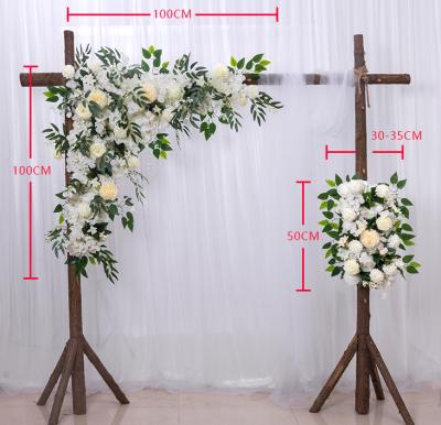 China Artificial Flower Arrangement Wedding Eco - Friendly In Arch Frame Decoration For Wedding Stage Decoration for sale