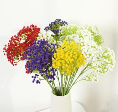 China Plastic Colorful Artificial Flower Making Gypsophila Artificial Baby's Breath Flower For Sale for sale