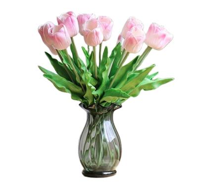 China Wholesale High Quality Real Big Touch Artificial Flowers PU Tulip Flower For Home Wedding Decoration for sale