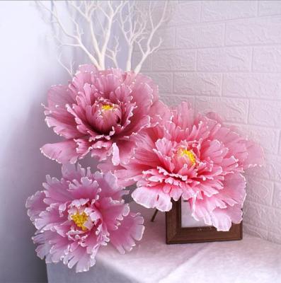 China 2020 new style peony giant canvas flower eco-friendly large background decorative artificial flower big for sale for sale