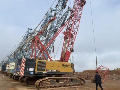 Chine Cranes à rampe utilisées multifonctionnelles de 2022 avec moteur WP10 Sany SCC750HD-6 à vendre