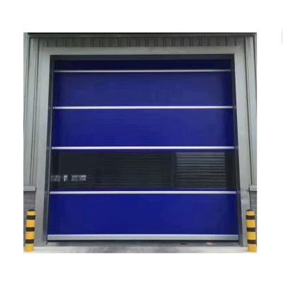 China Industrial Automatic High Speed ​​Industrial Roll Up Door PVC Door With Clear Vision for sale