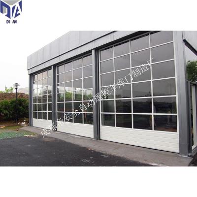 China Industrial Cheap Garage Door Glass Panel Automatic Sliding Garage Doors for sale