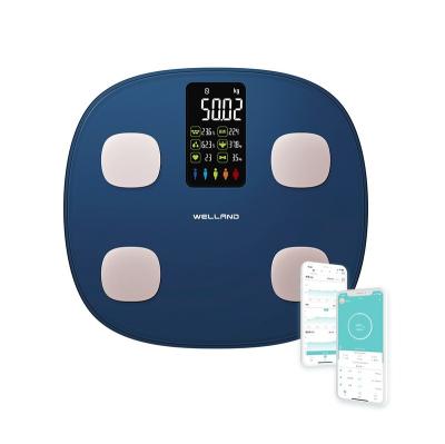 China Water Content Measuring Big Screen BMI Analyzer 15 Body Index Weighing Smart Digital Body Fat Scale for sale