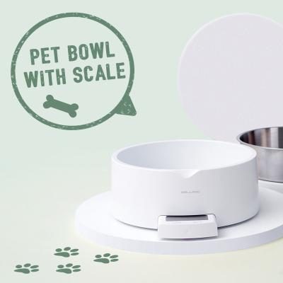 China Stainless Steel Viable Bowl Dog Cat Pet Digital Smart Scale Plastic Pet Food Bowl With Scale for sale