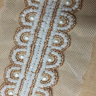 China Viable Factory Handmade Lace Hand Crochet DIY Beading Glass Beads Heavy Workwear Accessories for sale