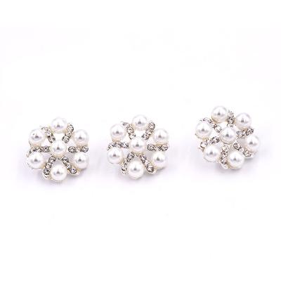 China High Quality Fashionable Rhinestone Pearl Leg Button For Garment for sale