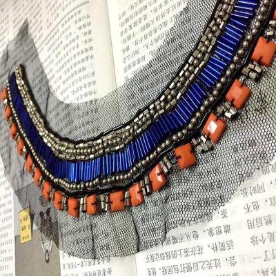 China 2020 Colorful Hand Made Beading Acrylic Necklace Stock Garment Ornament CUL-KCR038 for sale