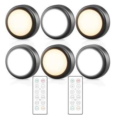 China Modern Battery Operated LED Push Lights with Wireless Remote, 3 Color RGB - for Cabinet, Bedroom Wall, Under Cabinet for sale