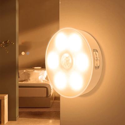 China Modern Wireless Motion Sensor Night Lights Decorative Bedroom Decor Light LED Sensor Wall Lamp Stair Cabinet Room Aisle Lighting for sale