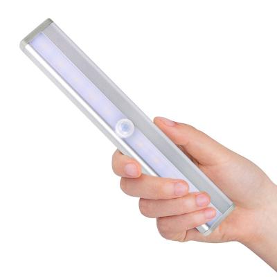 China Modern 10LEDs Induction Light Motion Sensor Led Night Light AC Battery Magnet Sensor Night Lamp For Wardrobe for sale