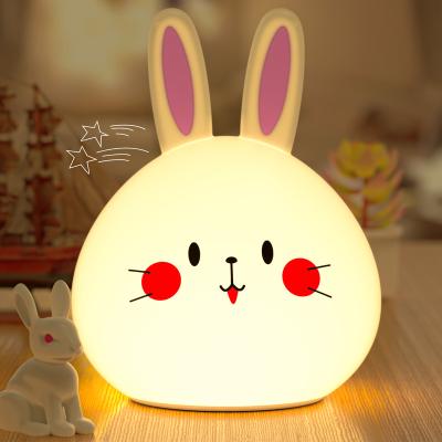 China Remote Control Night Light Modern USB Kids LED Cartoon Night Lamp Cute Rabbit For Baby Child Bedroom Decor Bedside Lamp Christmas GIF for sale