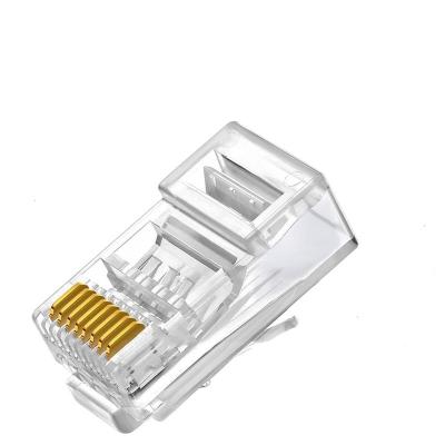 China Router Purchase RJ45 Inline Connector 8P8C Jack Male Cat 5e RJ45 Pass Through Cat6 Shielded Lan Network Conector Unshielded Transparent RJ45 for sale