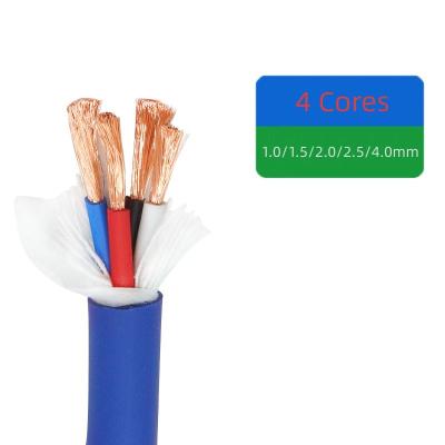 China HOME THEATER 4 Core OFC Speaker Wire 1.5mm Multicore Cable Voice Line 15 A.W.G. 2.5 Mm Square PVC Sheath No.13 Loudspeaker Copper Stage for sale