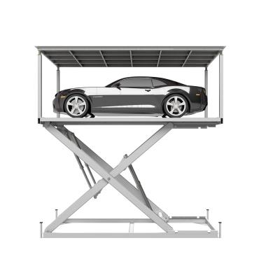 China From basement to grind underground car parking lift scissor car lift 5t underground garage double platform car lifts for sale