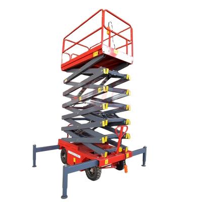 China Battery Operated Mobile Hydraulic Scissor Lift Mini Small Electric Hydraulic Scissor Lift for werial work for sale