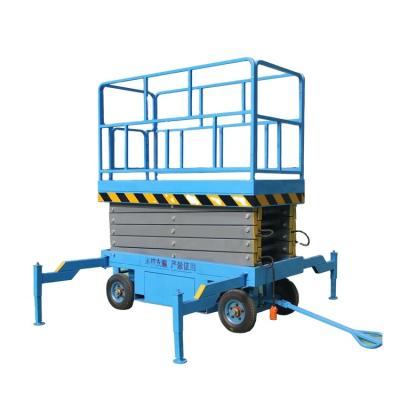 China Small Hydraulic Scissor Lift Mobile Hydraulic Electric Aerial Work Platform Scissor Lift for sale