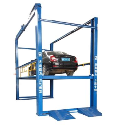 China Double Car Storage Parking Area Elevator Lift Equipment Home Double Garage 4 Tier Hydraulic Four Post Car Lift 3000mm*6000mm for sale