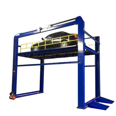 China Double Car Storage Parking Lift Lift Equipment Home Outdoor 4 Tier Hydraulic Four Post Car Lift 3000mm*6000mm for sale