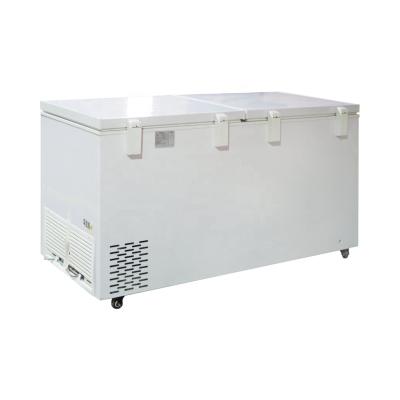 China 650 PHIYOND Because / BD798 650L White Commercial Double Door Horizontal Top Open Freezer for sale