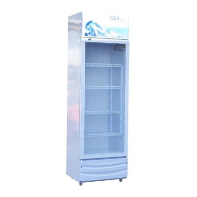 China PHIYOND PJYL-600 260L Single-Temperature Upright Single Glass Door Wine and Beverage Coolers Beverage Cooler Refrigerator for sale