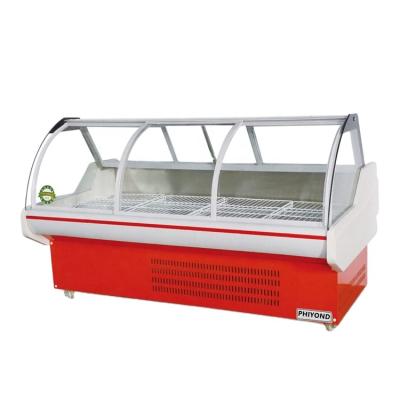 China PHIYOND SSG-A Single-temperature Supermarket Sliding Glass Doors Food and Meat Fridge Display Freezer Showcase for sale