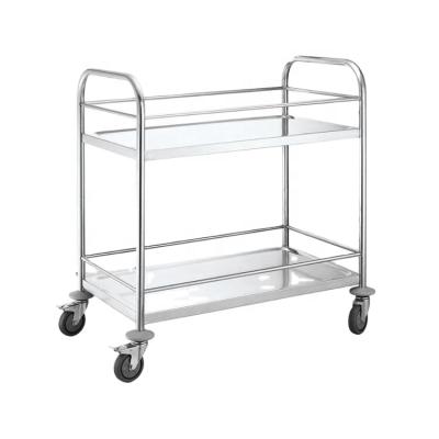 China Stainless Steel PHIYOND 2-Tier Stainless Steel Commercial Muster Cart for sale