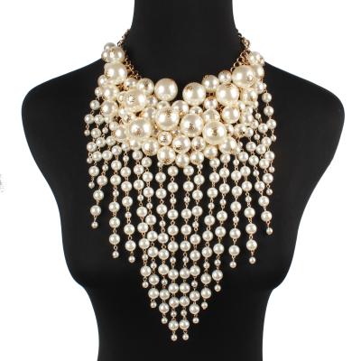 China / Korean New Style Jewelry High-Grade Imitation Pearl Necklace Matching Bridal Jewelry Parure Bijoux Femme Wholesale for sale