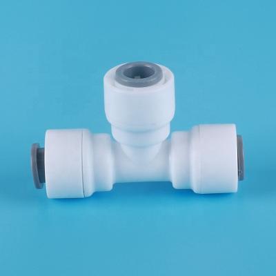 China Compression Waterproof T1/4 Quick Connect Gas Water Fittings Male Air Hose Plastic Round Tube Union Connectors Equal for sale