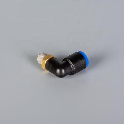 China Garment Shops 04mm 06mm 08mm PL Type Push In One Pneumatic Male Contact Tube Fitting Elbow for sale