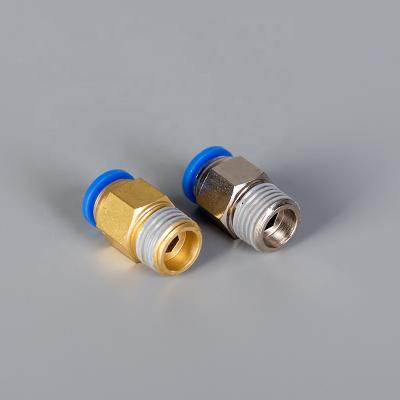 China New Design One Touch Brass Straight Quick Connect Pneumatic Air Fittings PC for sale