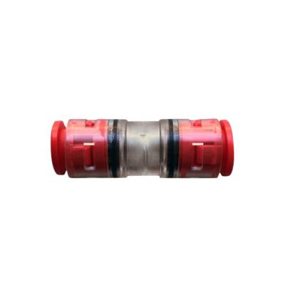 China Mini fiber optic cable end microduct micro conduit coupler reducer connector TRPU-Red for sale