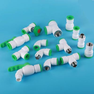 China PPR 1/2 3/4 best selling 20/25/32/40/50MM PPR pipe fitting household PPR adapter for irrigation and workshop for sale