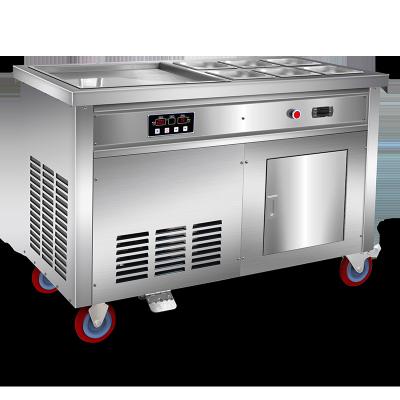 China Snack Factory China Supplier Pretty Thai Fried Double Pan Ice Cream Machine for sale