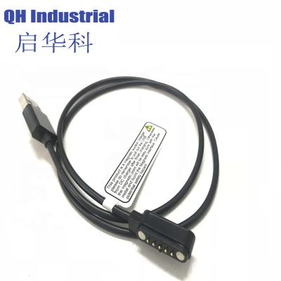 China Power Male and 5 Female Laptop 5 Pin Pogo Pin Cable DC Power Connector Magnetic Pogo Pin USB Connector for sale